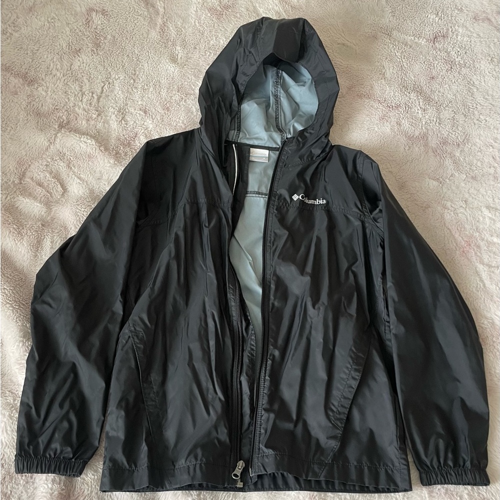 Black Columbia rain jacket